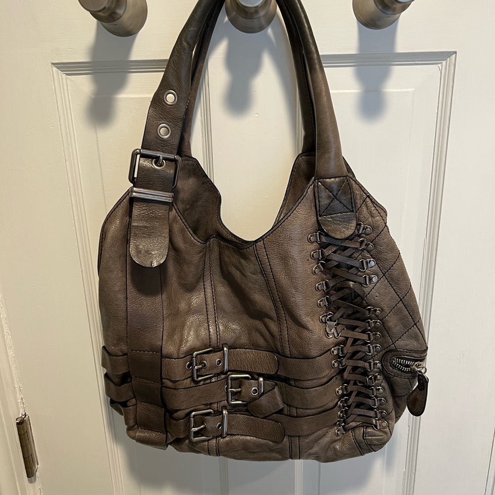 Lockheart Leather Tote with Buckles